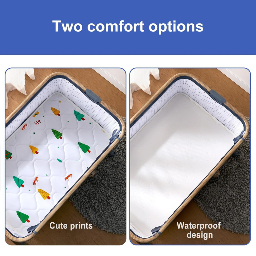 Baby Bassinet Mattress 47 x 23.6 inches- Firm Support and Comfort Premium Foam,Noiseless and Odorless,Hypoallergenic