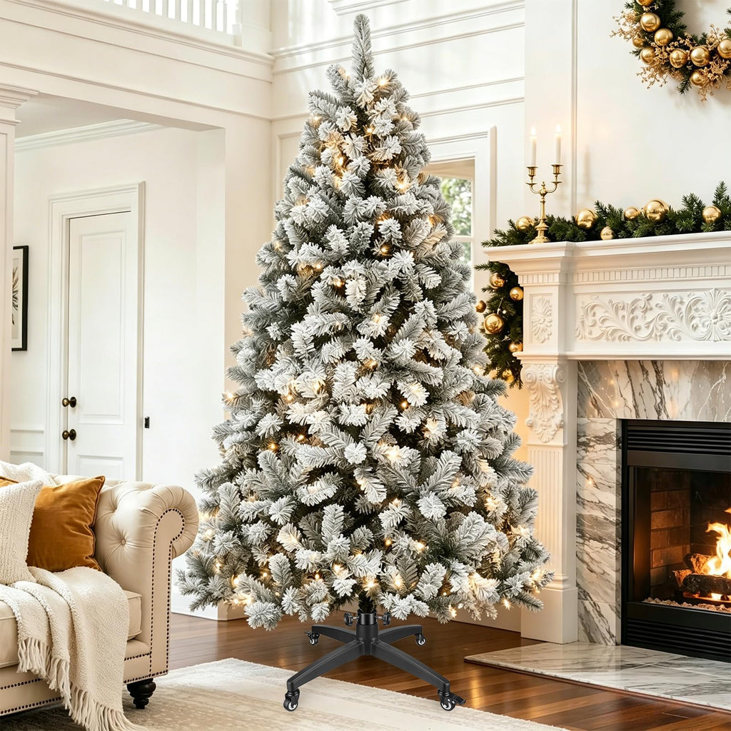 Rolling Christmas Tree Stand with Wheels Universal Base 7.5FT Artificial Tree
