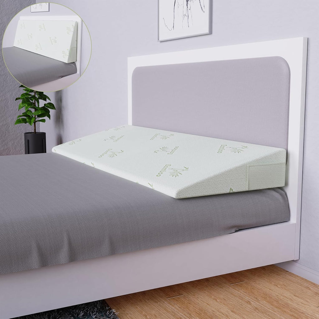 Twin Wedge Pillow for Acid Reflux Relief,Mattress Wedge 5" H