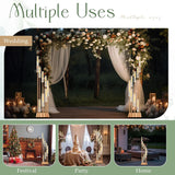 2 Pack 10 Arms Wedding Candelabras Centerpiece,50 Inches Tall Floor Standing Candle Holders with Clear Acrylic Shades