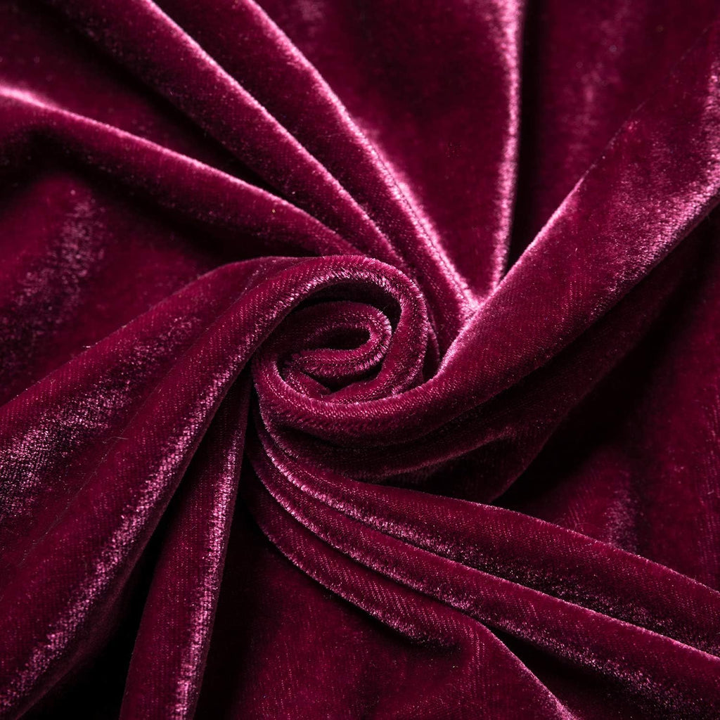 Velvet Throw Pillow Cover Soft Decorative Luxurious Solid Square Cushion Case,Pack of 2, 18 x 18 Inches, Amaranth
