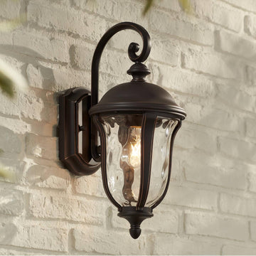 Park Sienna 16 3/4" Bronze Scroll Vintage Outdoor Wall Light Fixture