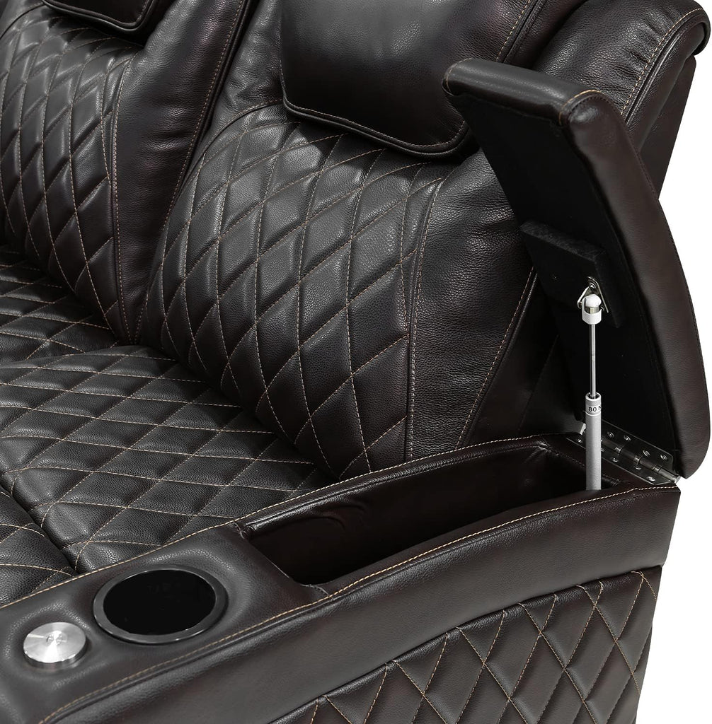 Oslo Home Theater Seating | Premium Top Grain Italian Nappa 11000 Leather, Power Recliner, Power Headrest