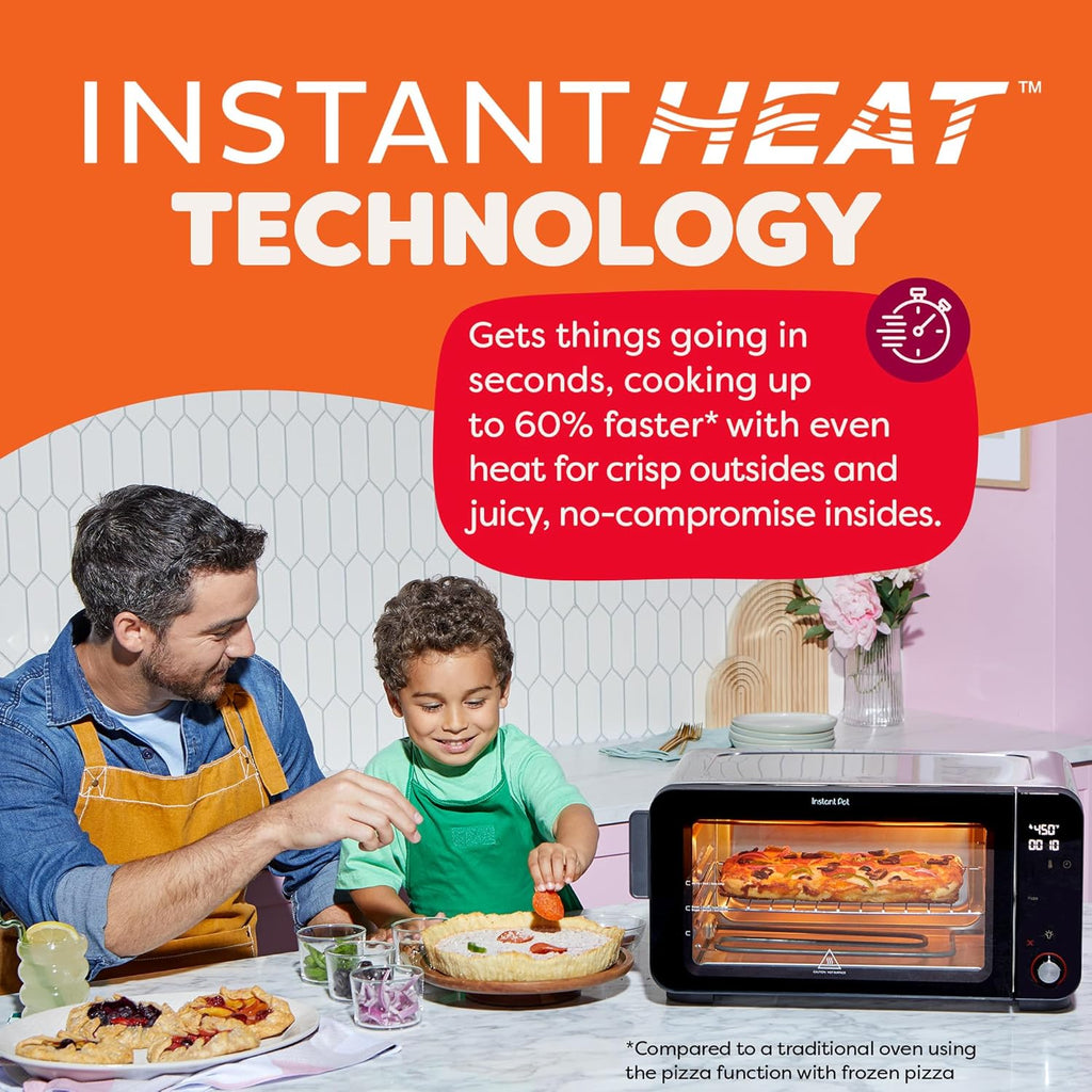 No Preheat Required* 6-Slice Air Fryer Toaster Oven with InstantHeat Technology, 10-in-1, Air Fry, Roast, Bake, Sear