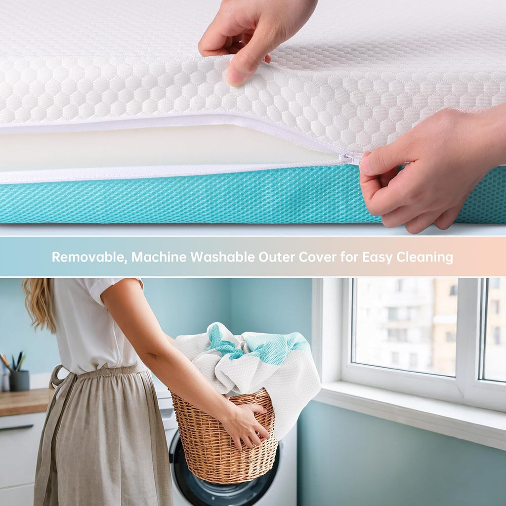 Crib Mattress, Memory Foam Toddler Mattress with Breathable Washable Cover, Standard Size Baby Mattresses for Crib: