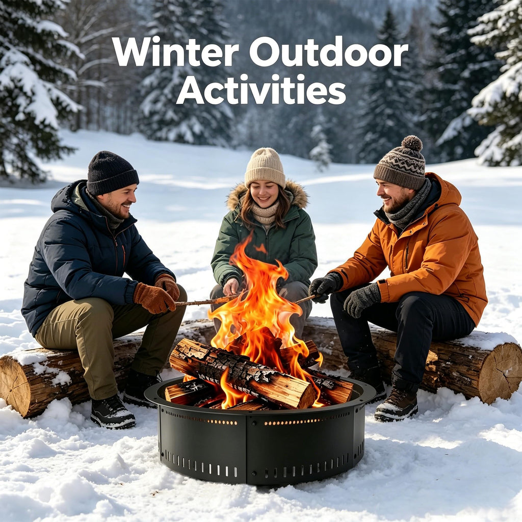 Fire Pit Ring, 36 Inch Smokeless Fire Ring Insert Liner