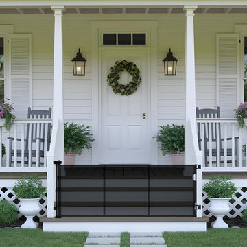 Retractable Baby Gate,Mesh Baby Gate or Mesh Dog Gate,34" Tall,Extends up to 100" Wide,Child Safety Gate for