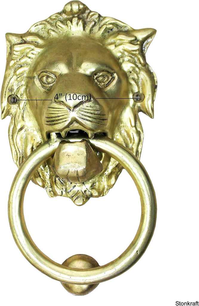 Brass Lion Door Knocker Knockers Gate Knocker Door Accessories (Lion 6")