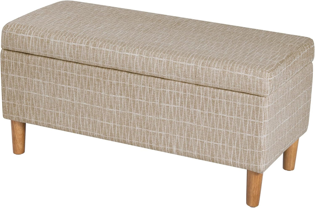 Malmo 36" Storage Bench - Tan Geometric Pattern