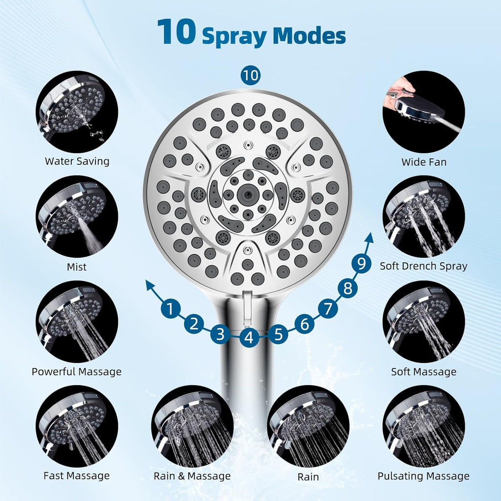 All Metal cUPC Certified Shower Head, 10'' High Pressure Rainfall Shower Head