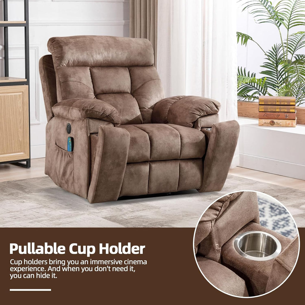 Large Power Lift Recliner Chair with Massage and Heat for Elderly Big and Tall People