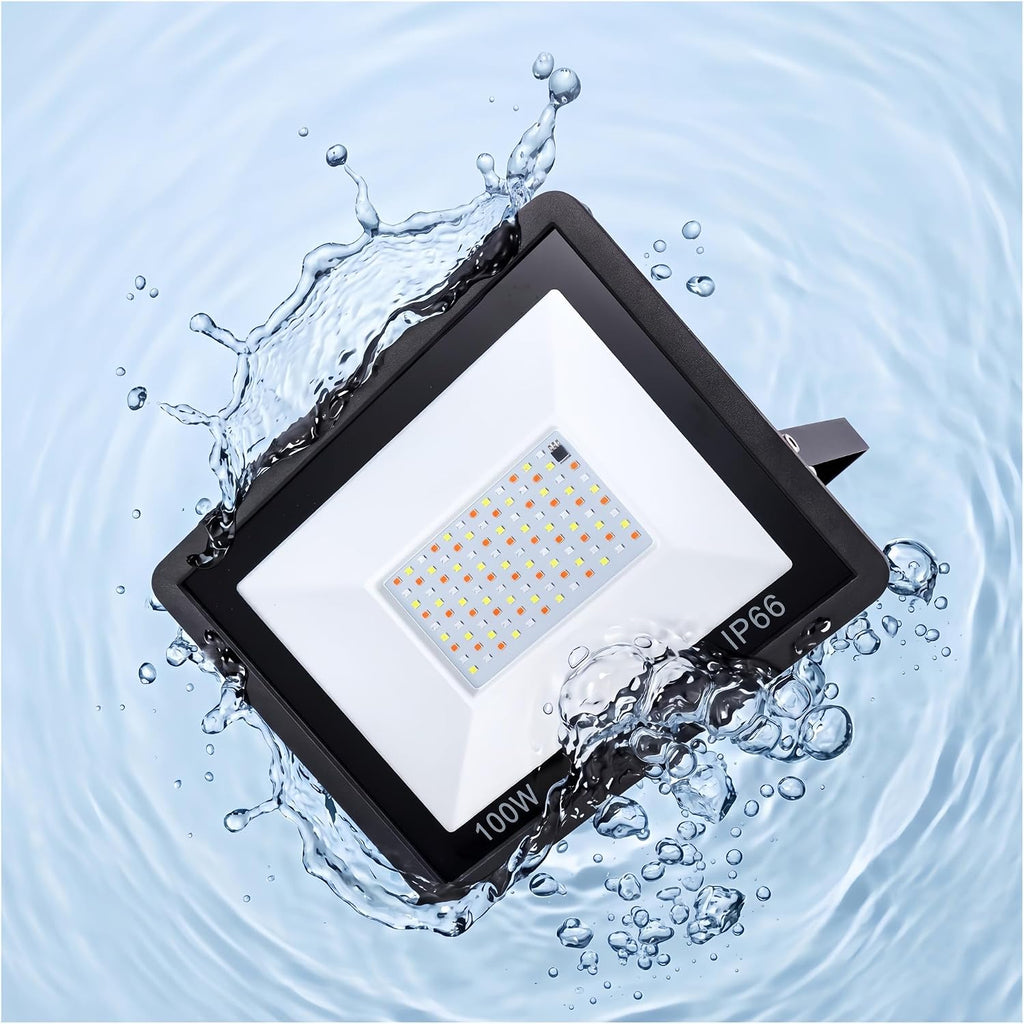 RGB Waterproof LED Flood Light, Remote Color Changing Garden Light(20W)