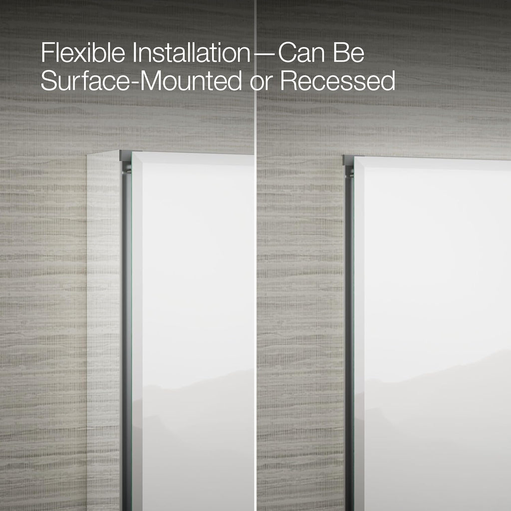 Frameless Bathroom Mirror Medicine Cabinet, 20 in x 26 in