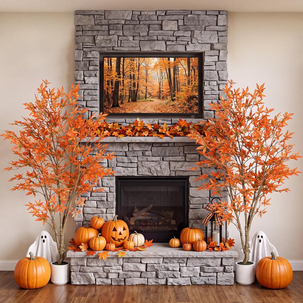 Artificial Maple Tree, 6FT Fall Tree with Pot for Outdoor Indoor