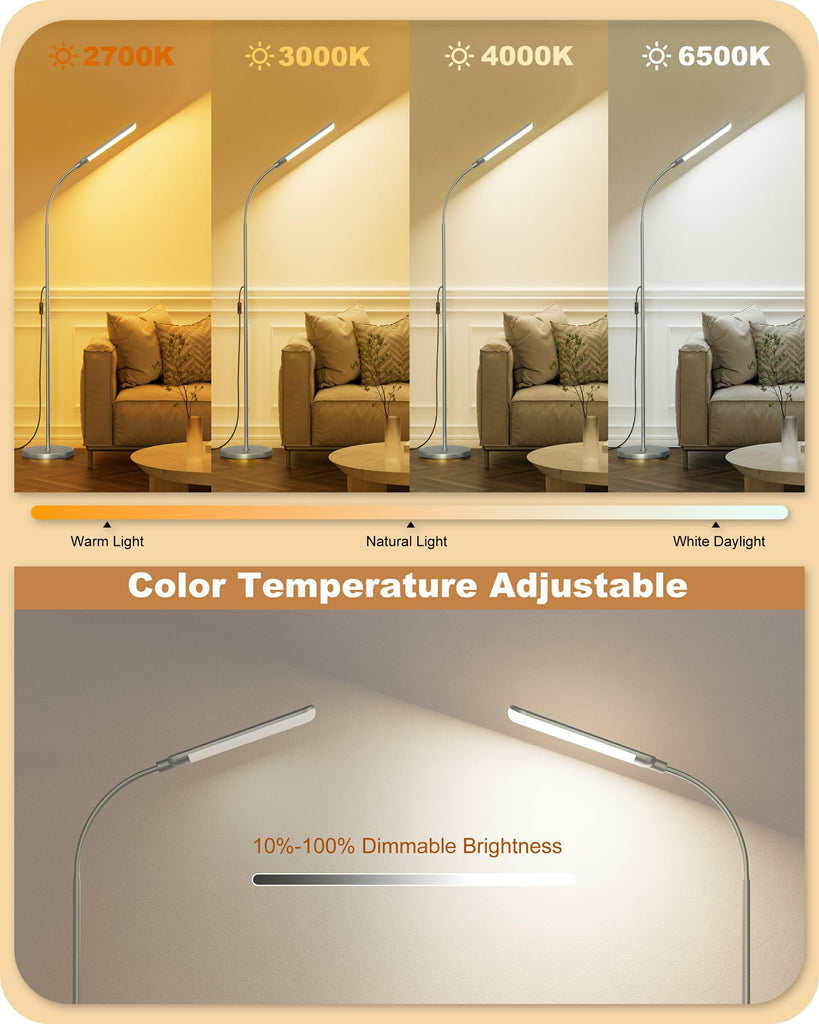 LED Floor Lamp, 18W Standing Lamp