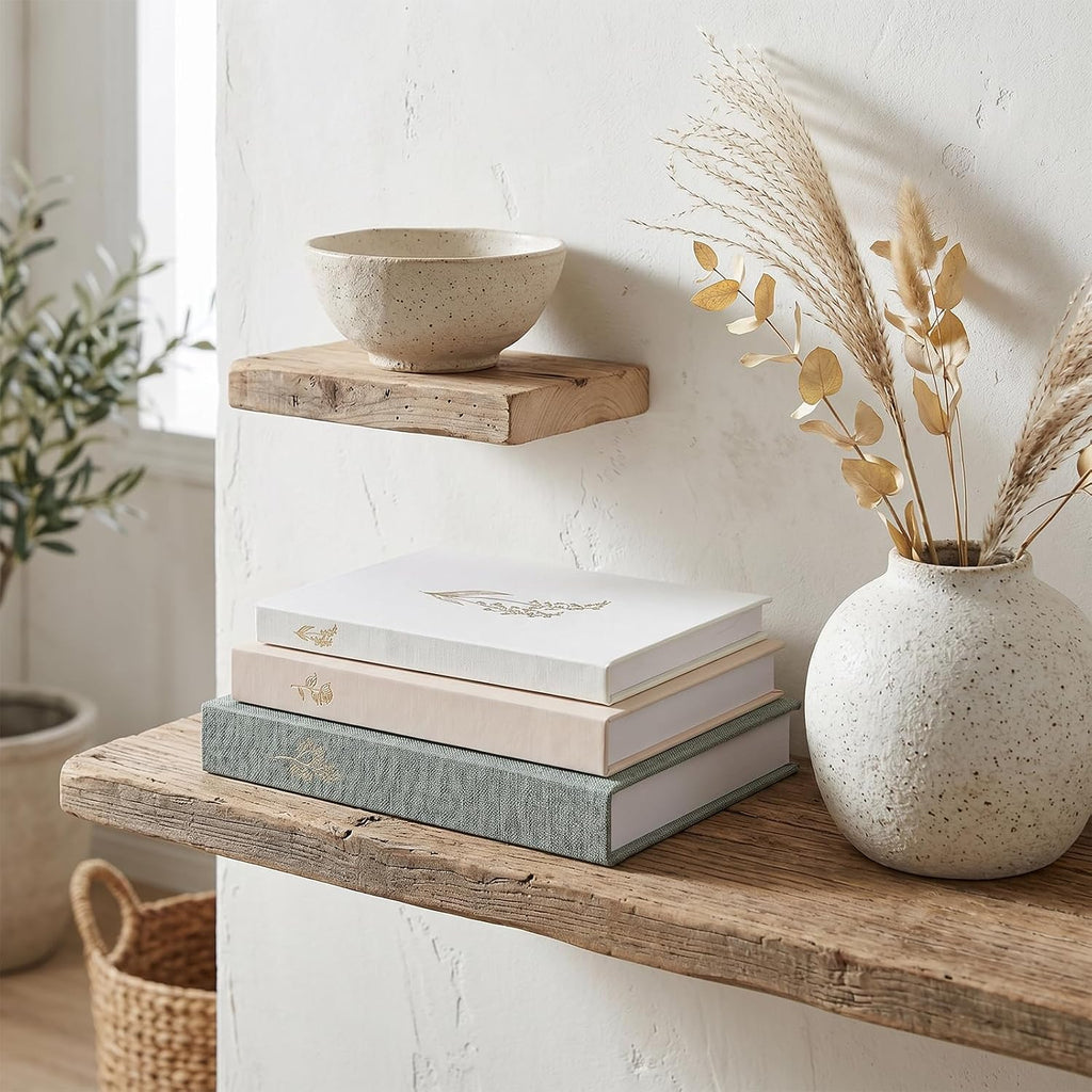 Set of 3 Aesthetic Decorative Books, Decorative Linen Faux Books | Fake Faux Decor Book, Stylish Book Storage Boxes