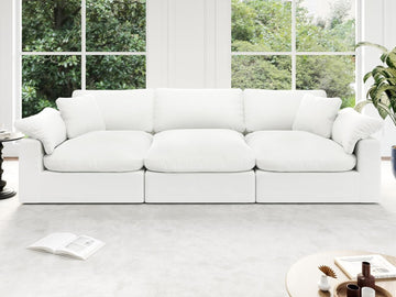 Cloud Modular Sectional Sofa, Oversized Convertible Modular Cloud Couch, Down Feather Filled Sectional Sofa Comfy Upholstered Deep Seat Couches for Living Room, Sofa Covers Washable & Replaceable