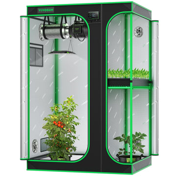 4x5 Grow Tent 60"x48"x80" 2-in-1 Mylar Multi-Chamber Tents