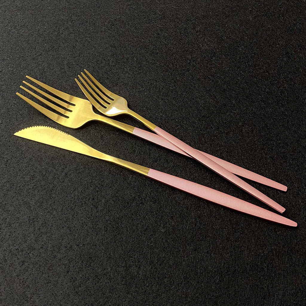 Silverware Set - 30 Piece Family Dinnerware Set - Flatware Set Service For 6 - Green Silver Tableware Sets - Cutlery