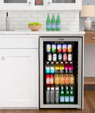 18 in. 3.2 Cu. Ft. Beverage Refrigerator Merchandiser with Stainless Steel Trim 