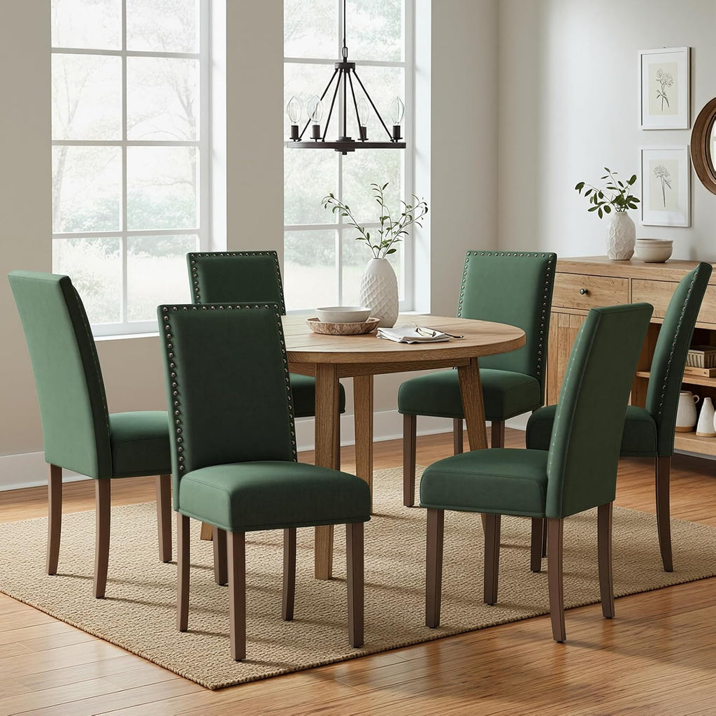 Green Velvet Dining Chairs Set of 4