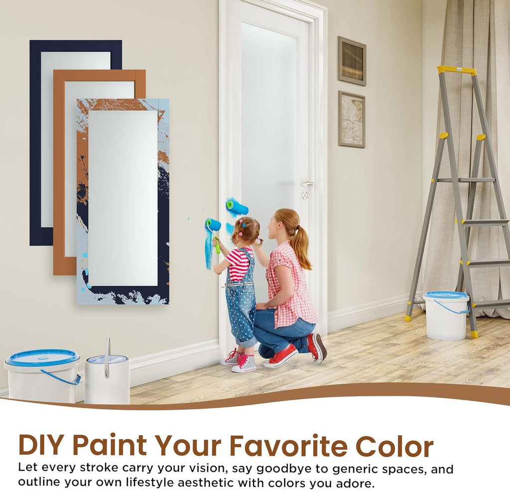 Slab Door Interior for 18" X 80" Opening,Full Lite Tempered Frosted Glass,Solid Core,Pre-Assembled,Premium Baking Paint Finish for Bathroom,Pantry,White,Easy Install, Without Hardware Kit