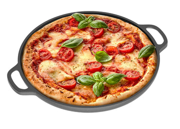 Cast Iron Pizza Pan, 12 Inch, Pre-Seasoned Non-Stick Skillet