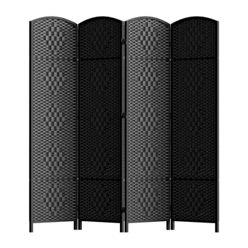 Room Divider Panel, 4 Panel Partition Room Dividers Screen, Black