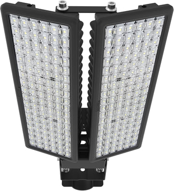 100W 2Pack LED Flood Light Outdoor, 28000LM Stadium Lights Outdoor LED, 6500K Parking Lot Light IP67 Waterproof