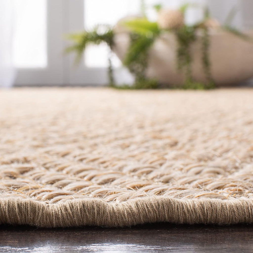 Palm Beach Collection Area Rug - 6' x 9', Beige & Beige, Sisal Design, Non-Shedding & Easy Care, Ideal for High