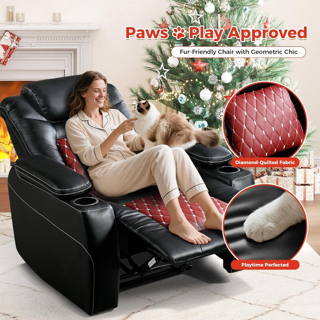 ANJ Electric Power Recliner Chair with Adjustable Powered Headrest
