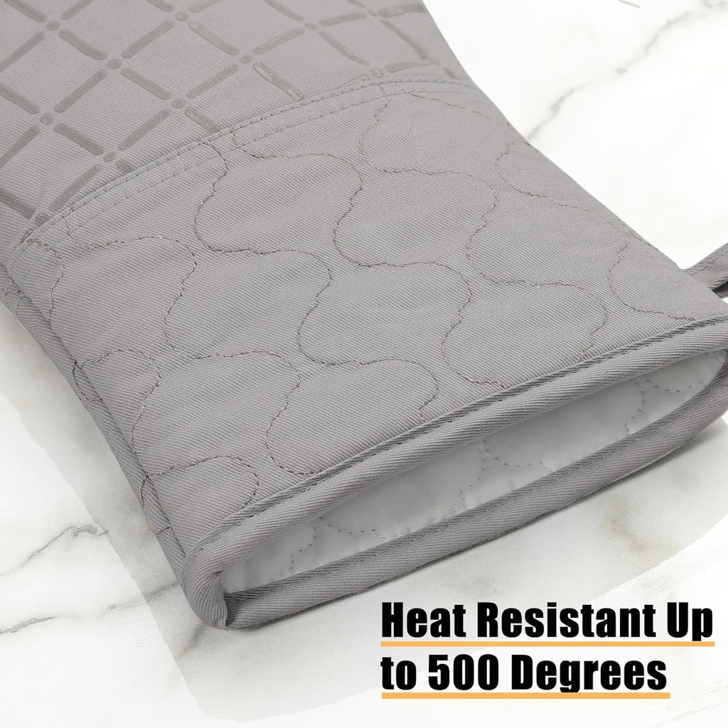 Oven Mitts Kitchen Towels and Dishcloths Pot Holders Sets, Oven Gloves Kitchen Dish Towels 500 Degree Heat Resistant