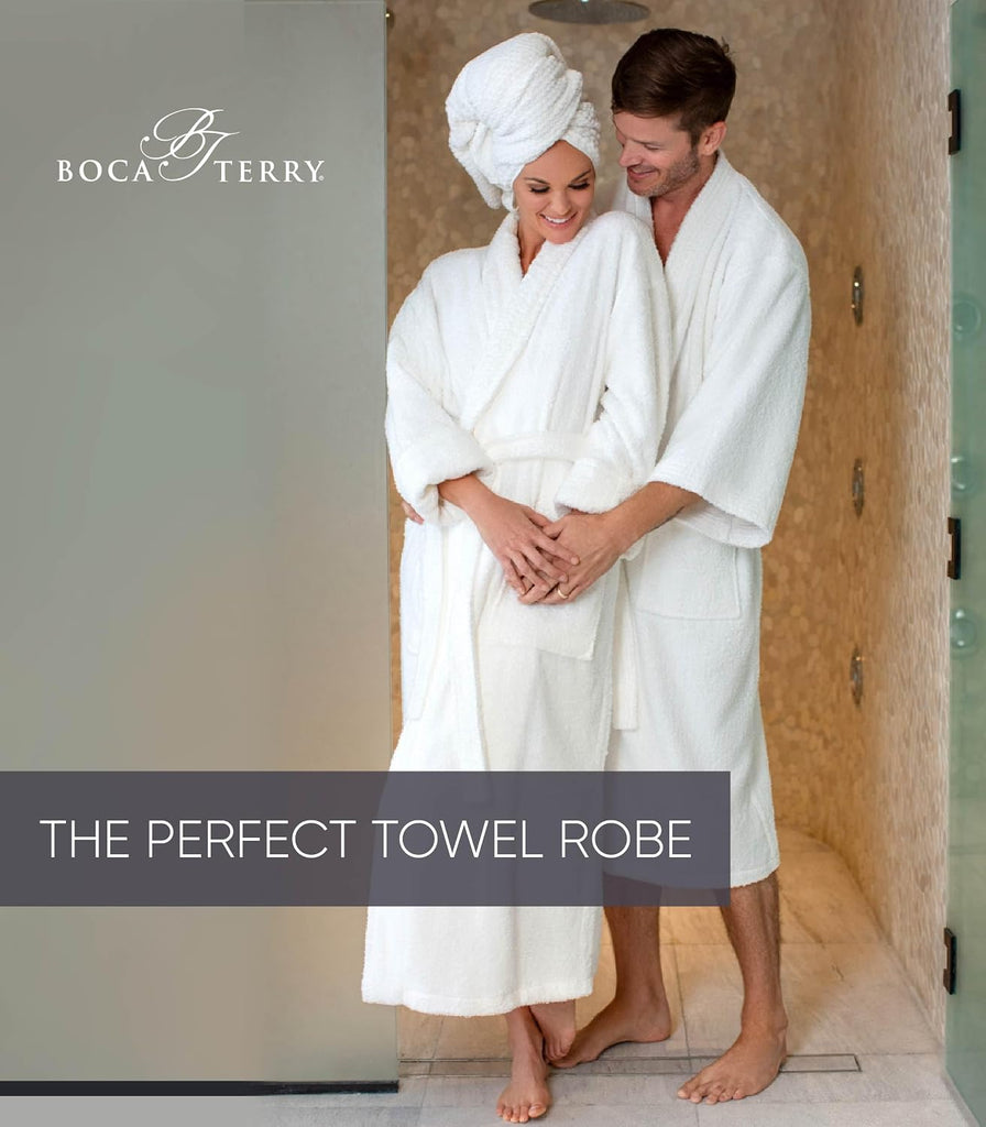 Terry Women's Terry Cloth Robe, 100% Cotton Towel Robe, Full Length | Shawl collar spa & hotel bathrobe