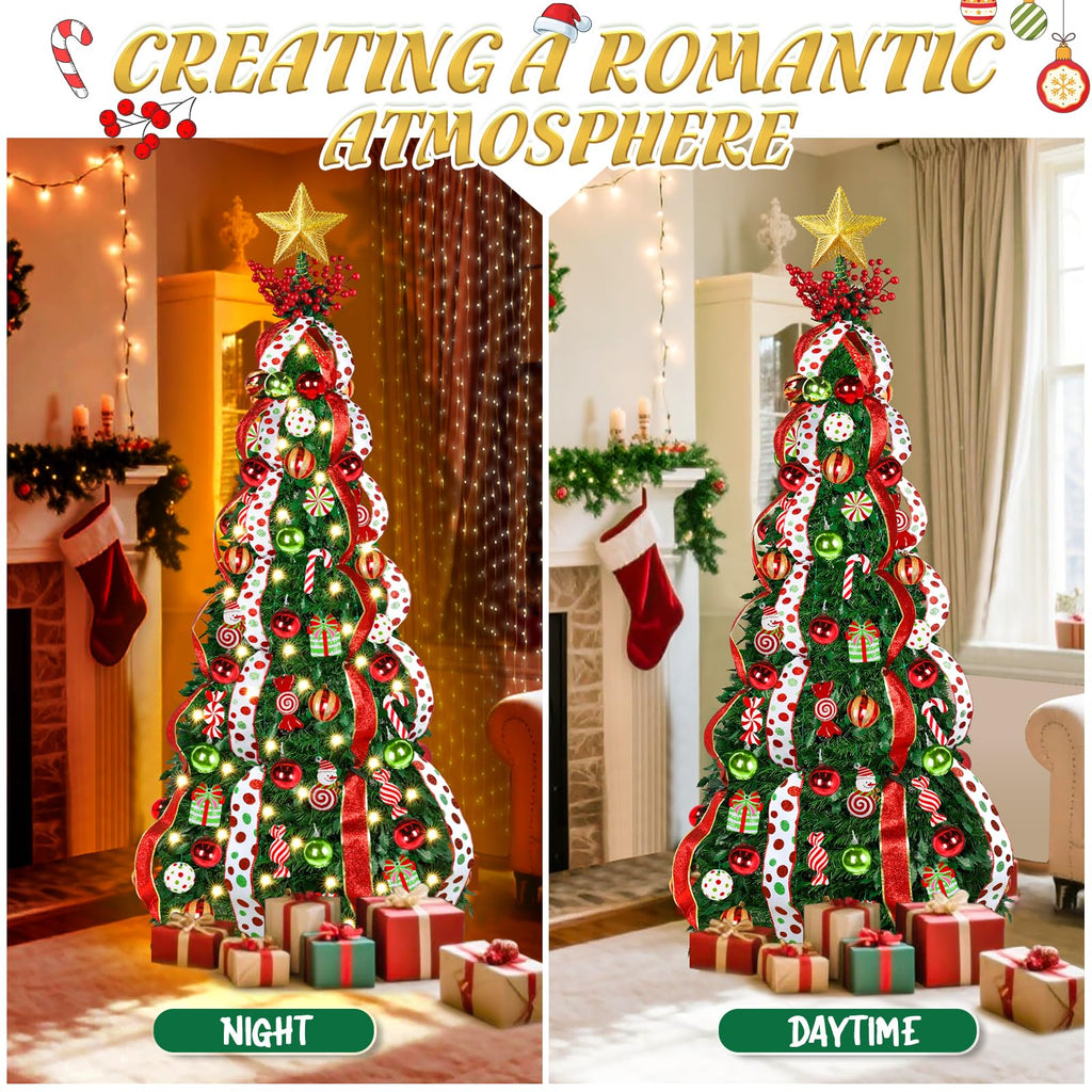 6FT Pre-Lit Pop Up with Lights for Holiday Decor