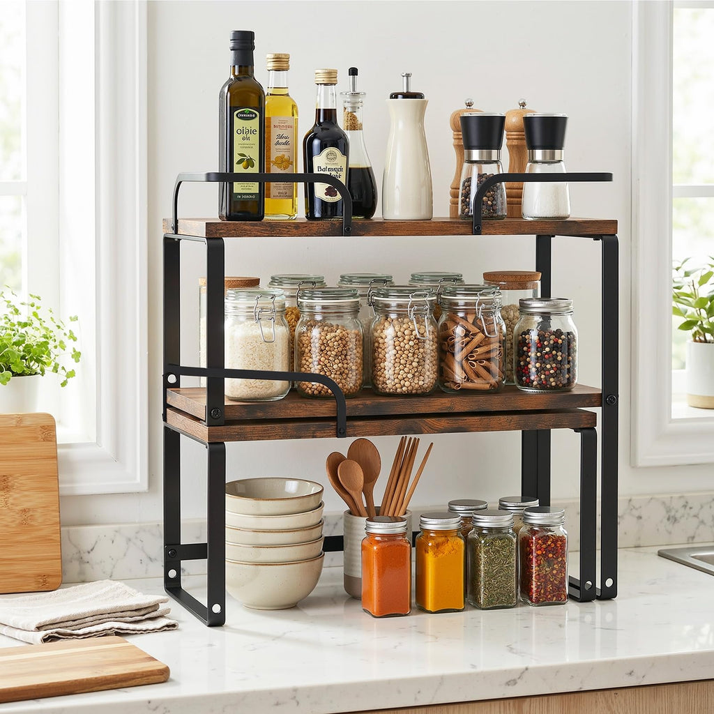 Stackable Kitchen Countertop Organizer Corner Shelf
