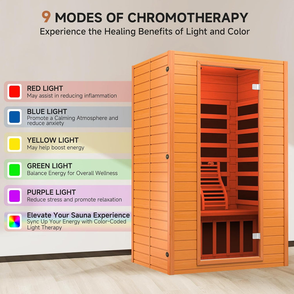 Far Infrared Sauna for Home, Home Indoor Infrared Sauna for 2-Person