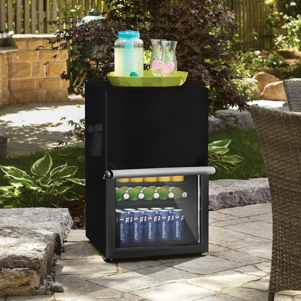 Beverage Refrigerator and Cooler Cover for most 3.2 Cu.ft Beer or Wine Mini Fridge,Waterproof Dust Proof Anti-UV Sides