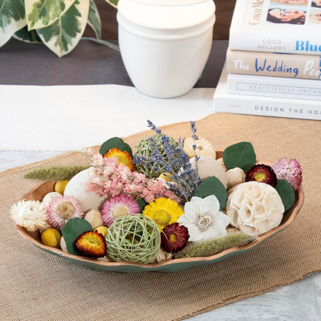 Maison Box Dried Floral Flowers Fragrance Potpourri Decorative Vase & Bowl Filler Home Décor (Floral Strawflowers)