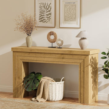 54 Inch Entryway Table, Retangular Console Table, Farmhouse Sofa Table Behind the Couch, Long for Entrance, Hallway