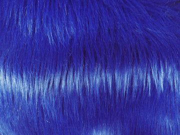 Solid Shaggy Faux/Fake Fur Fabric-Royal Blue-Long Pile 60" Sold By The Yard