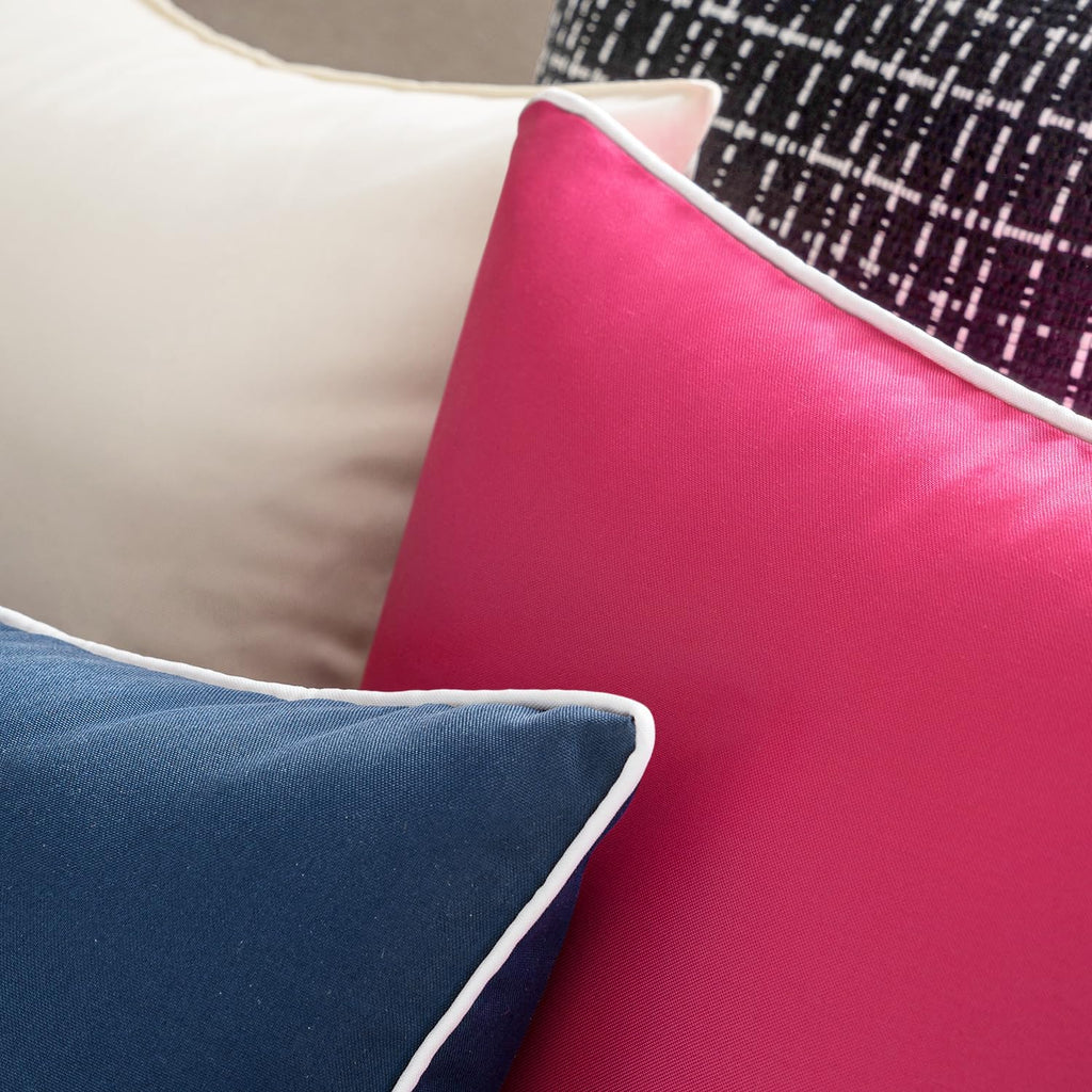 Pack of 2 Outdoor Waterproof Pillow Covers Decorative Farmhouse Throw Pillow Covers Square Solid Color Couch Pillow