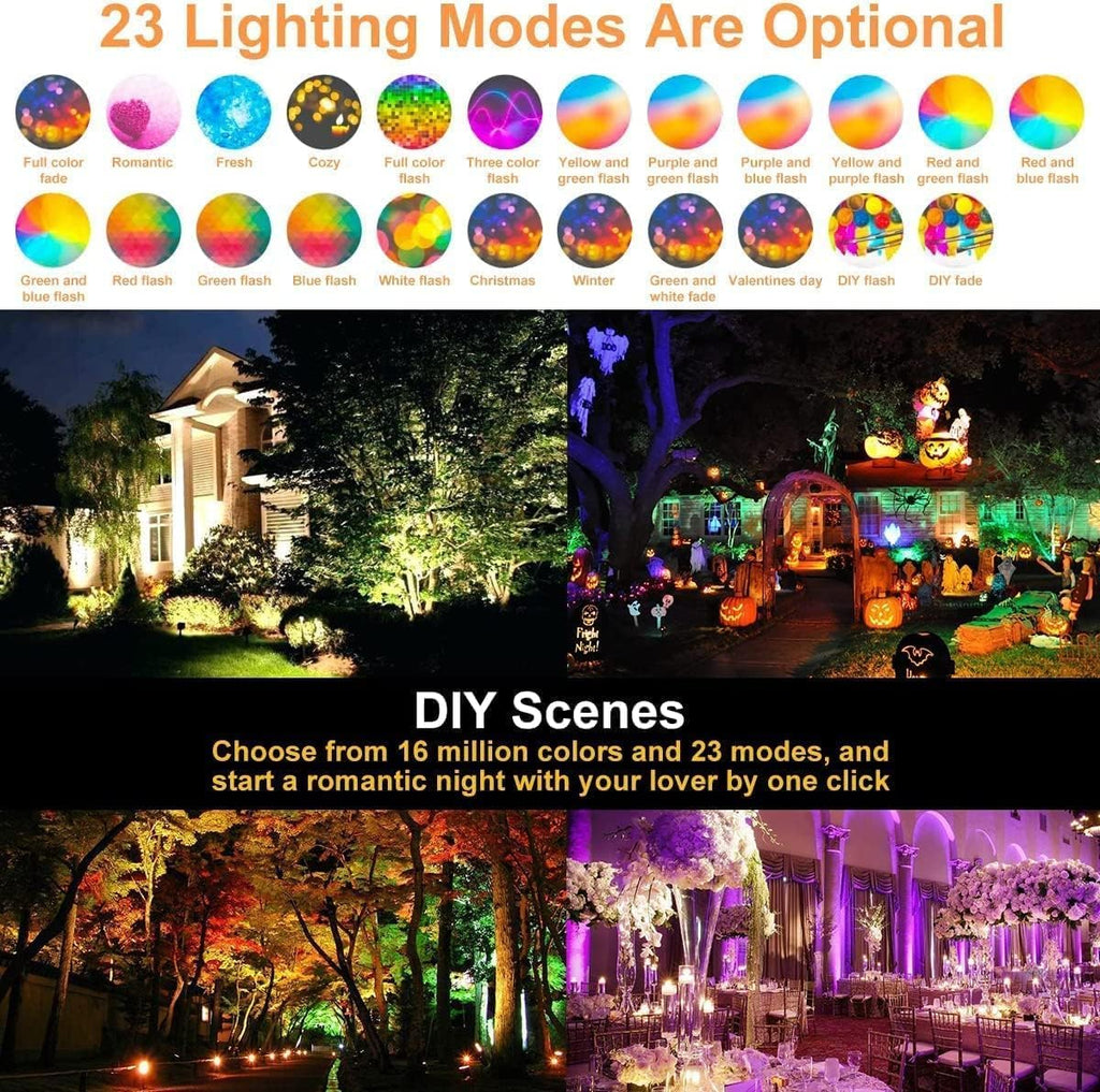 LED Flood Light Outdoor 500W Equivalent 5000LM,Bluetooth RGBW Colored Floodlight Landscape Lighting with APP