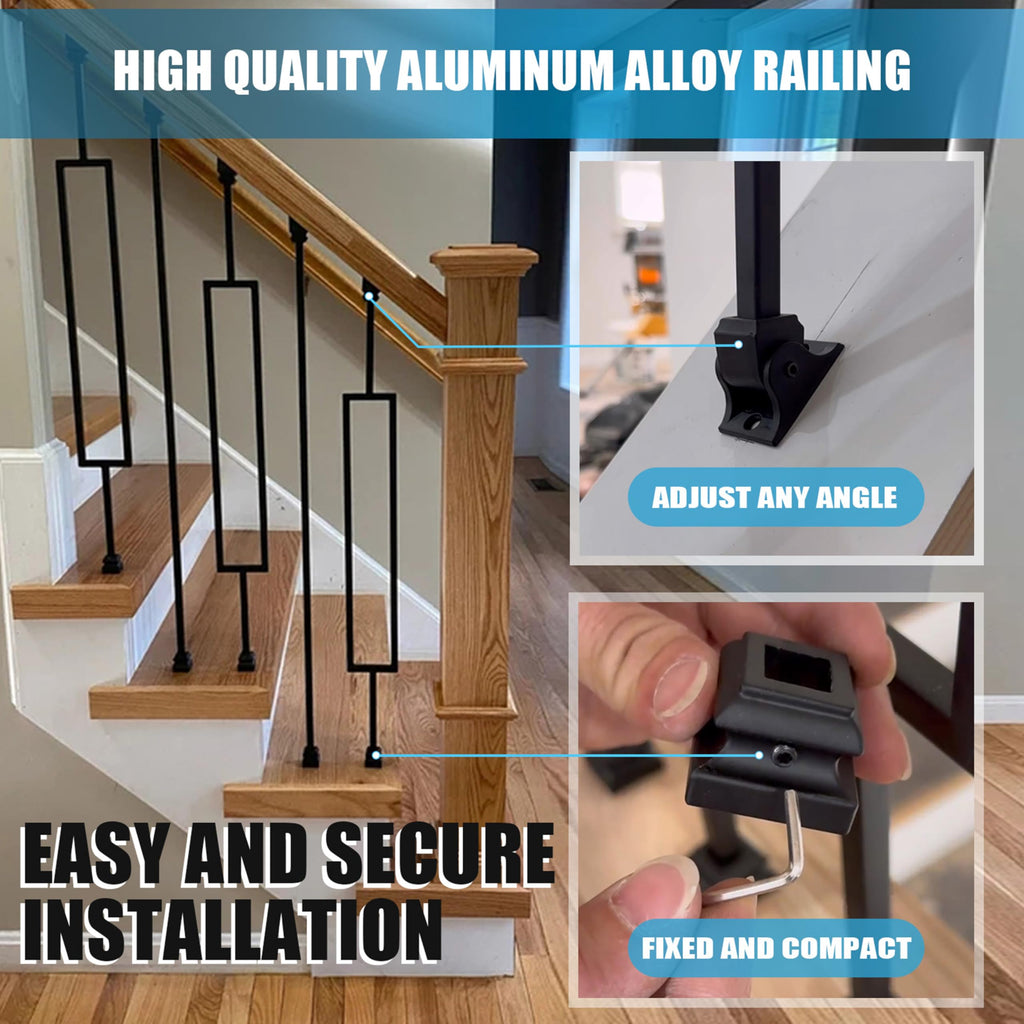 1/2 Inch Wrought Iron Rectangular Balusters - Hollow Iron Square Plain Bar Stair Balusters - Metal Spindles for
