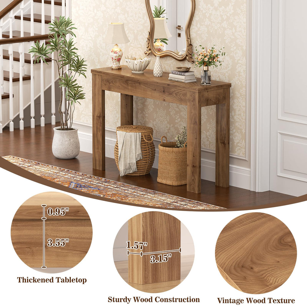 Small Console Table, 32" Farmhouse Narrow Sofa Table