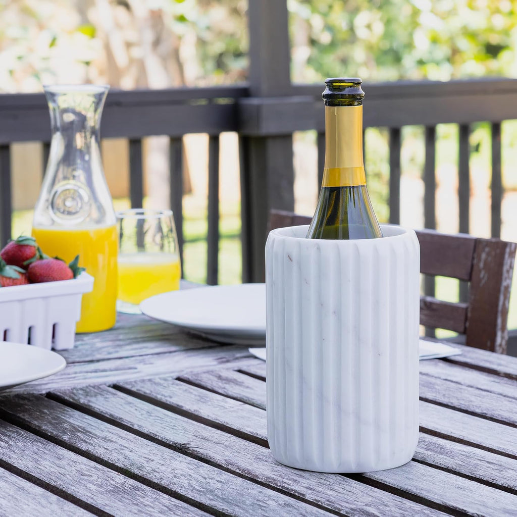 Marble Wine Chiller, Champagne Bottle Holder, Cooler Bucket