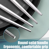 Matte Silverware Set for 6,Modern Stainless Steel Brushed Cutlery Set,30-Pieces Heavy Duty Flatware Set