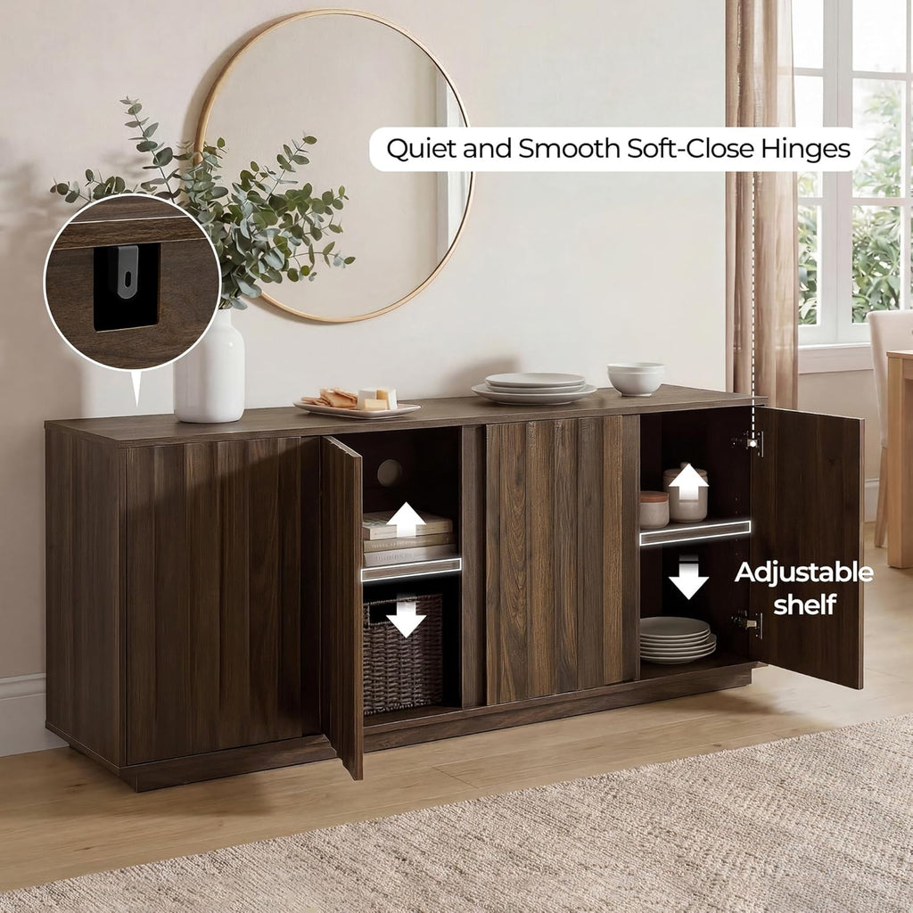 63" Sideboard Buffet Cabinet with Storage