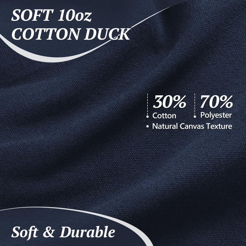 Canvas Fabric 10oz Cotton Upholstery Fabric Drop Cloth 10 Yard Navy Blue