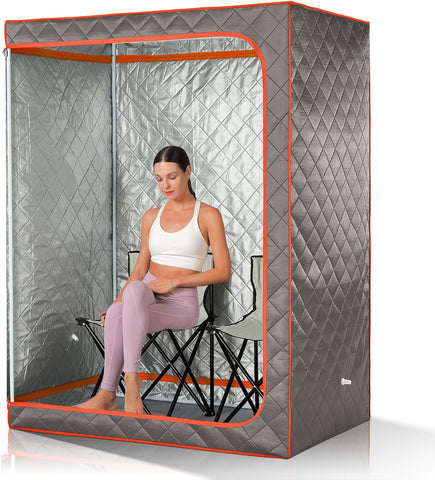 Portable Steam Sauna, 2 Person Sauna Tent, Full Size Double Sauna, 1 or 2 Person Foldable Home Sauna, Full Body Sauna