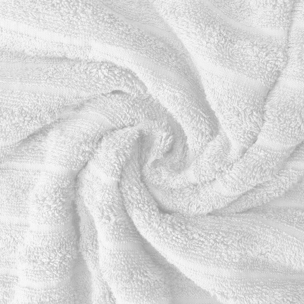 Ribbed Extra Large Bath Sheets Pack of 2, 35 x 70 Inches, White | Oversized Bath Sheets with Full Body Coverage